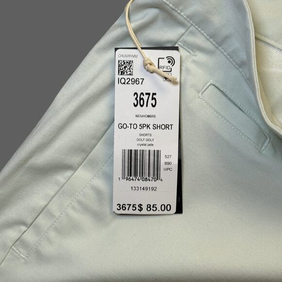 adidas Golf Go-To 5 Pocket Short Size 36 NWT IQ2697 Mens Crystal Jade/Mint NWT - Picture 6 of 8